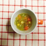 【離乳食完了期】コーン入りの野菜スープ